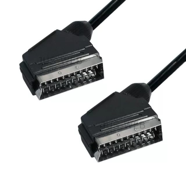 1,5 m SCART Kabel 21 pol Stecker voll belegt gesamt geschirmt Ø 7 mm Video TV