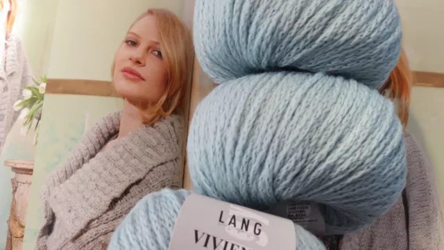 700 g Vivienne Lang Yarns Wolle Lana Merino 71 Mint Hellgrün extra weich LUXUS