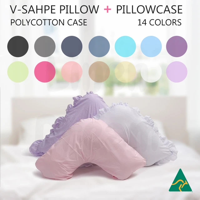 Aus Made V Shape | Tri | Boomerang Pillow + Pillowcase Maternity Support Multi