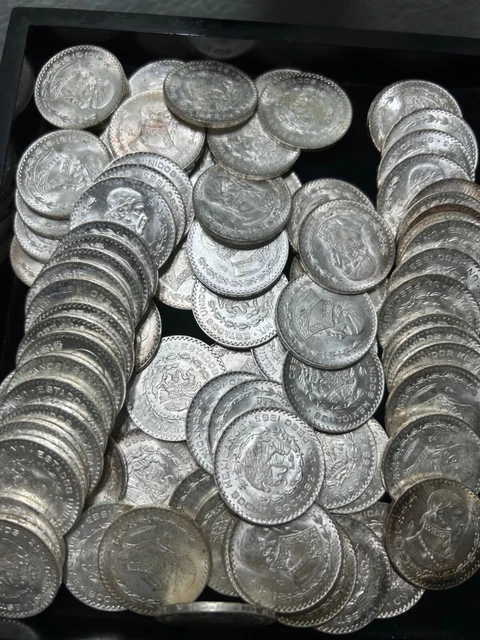 (105) 1963-Mo MEXICAN SILVER UN PESO Jose Morelos BU UNCIRCULATED COIN Wholesale