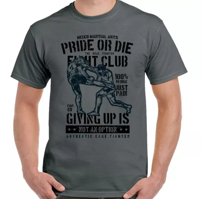 T-shirt MMA Muay Thai Gym Pride or Die Uomo Divertente Allenamento Top Boxing UFC Judo
