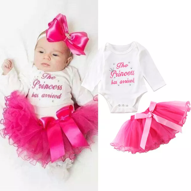 Newborn Baby Girl Outfits Clothes Tops Romper tutu Dress Jumpsuit Bodysuit Set