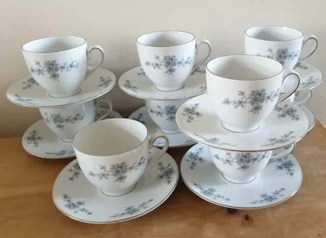 Vintage Winterling Schwarzenbach Bavaria Germany, Blue Floral Tea Set