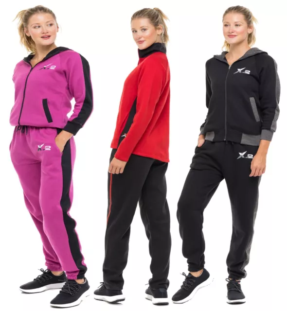 Women Track Suits Set Workout Gym Full Zip-Up Hoodie Sweatsuits