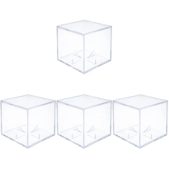 4 pezzi scatola display trasparente custodie da baseball supporto palline acrilico