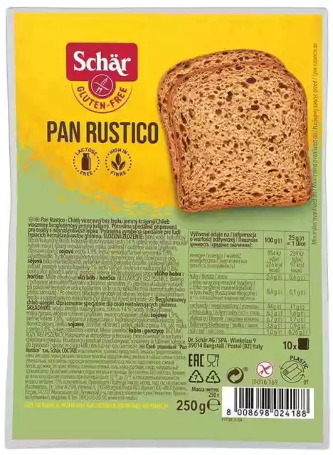 Mr. Rustico Country Bread Gluten Free. 250g