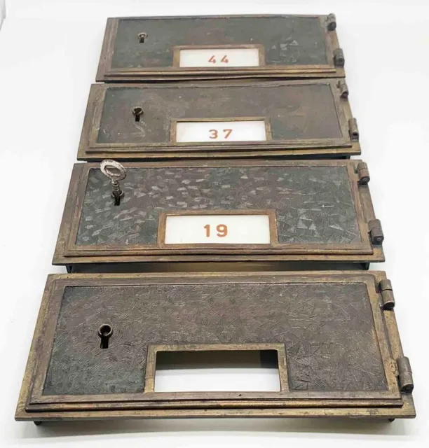 Schließfachtüren 4er Set Vintage Sammler Briefkasten Schlüssel