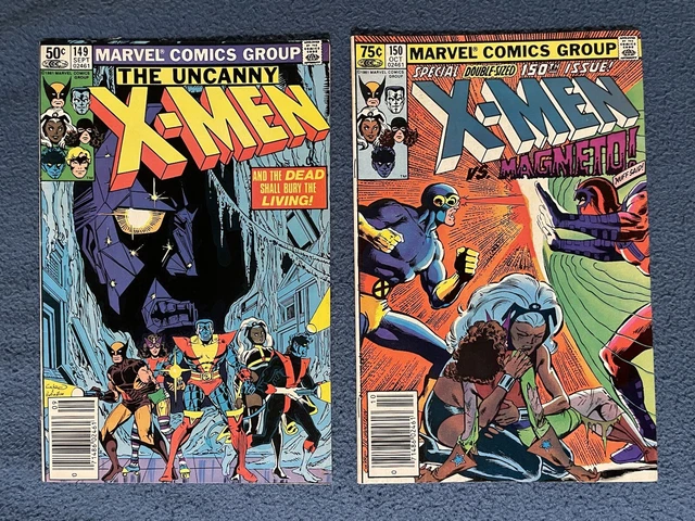 Uncanny X-Men #149 & Double Sized 150 Magneto Newsstand