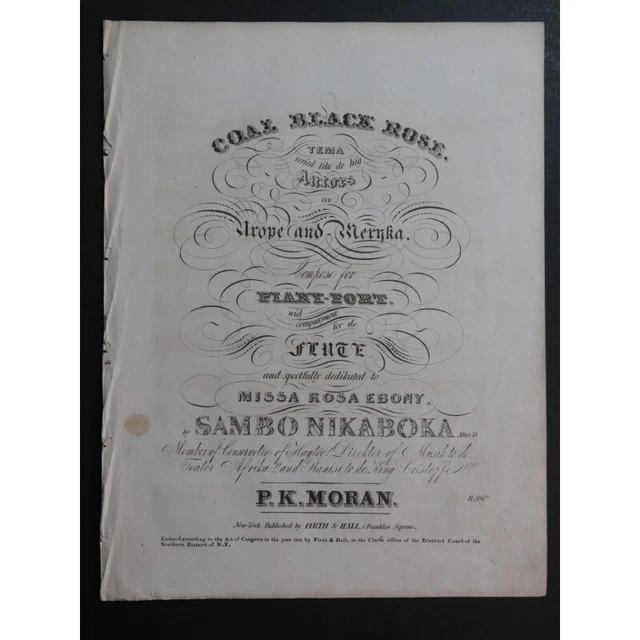 NIKABOKA Sambo Coal Black Rose Piano Flûte ca1835 2