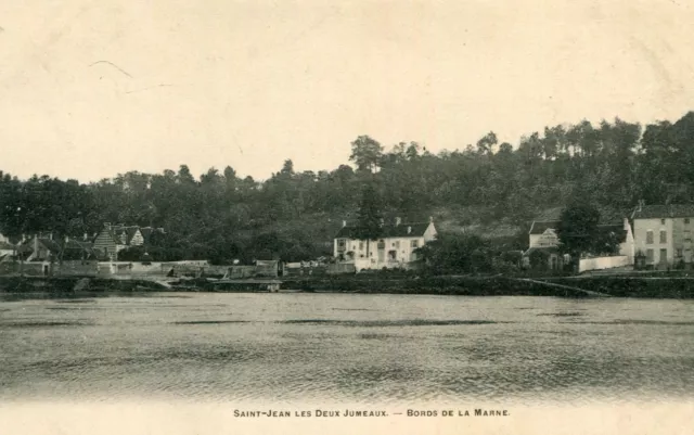 Card SAINT JEAN THE TWO TWINS Bords de la Marne