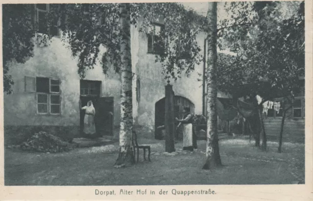 Dorpat Tartu Estland - Alter Hof in der Quappenstraße - Leporello Karte um 1920