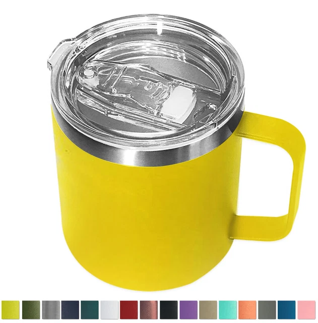14oz Coffee Mug Slider Lid Stainless Steel Vacuum Double Wall Insulation Tumbler