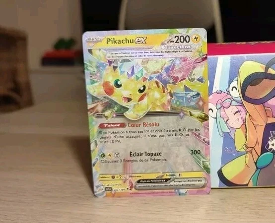 Pikachu Ex 057/191 Téracristal – Coffret De 10 Cartes Pokémon Françaises – Ultraboost X – Écarlate Et Violet 8