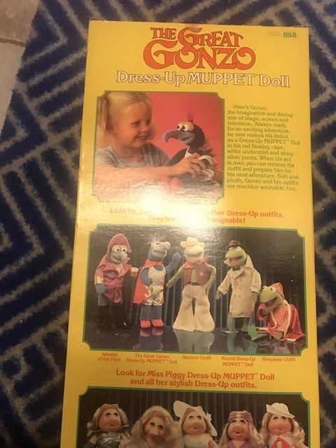 NIB 1982 Fisher-Price THE GREAT GONZO Dress Up Muppet Dolls, Jim Henson Vintage 4