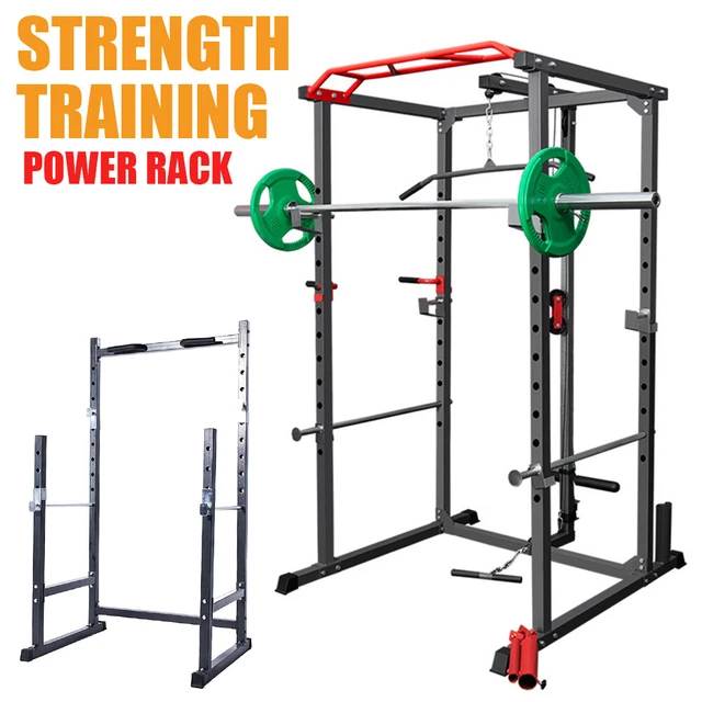 Pull Down Power Rack Cage Smith Machines Lat Dip Bar Bench Press Squats Home Gym