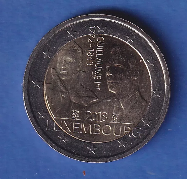 Luxemburg 2018 2-Euro-Sondermünze Großherzog Guillaume I. bankfr. unzirk.