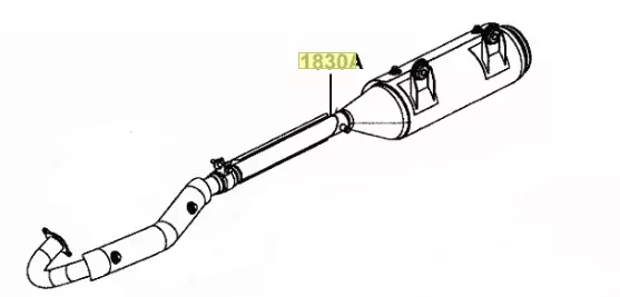 Pot D'echappement Kymco Mxu 500, 1830A-Ldb5-E00 Oem