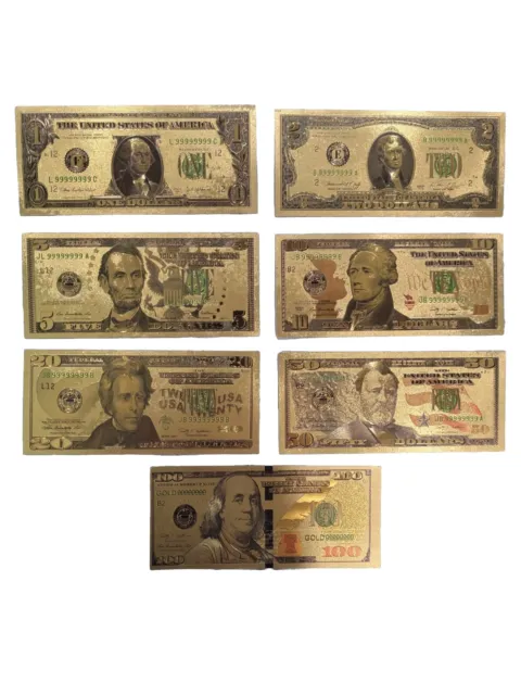 ☆Golden Foil US Banknotes