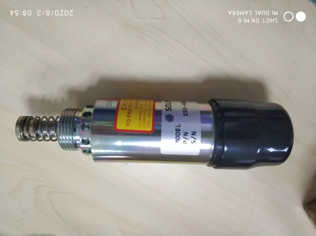 12V Fuel Shut Off Stop Solenoid Valve 155-4651 for Caterpillar CAT 8C-3664 #