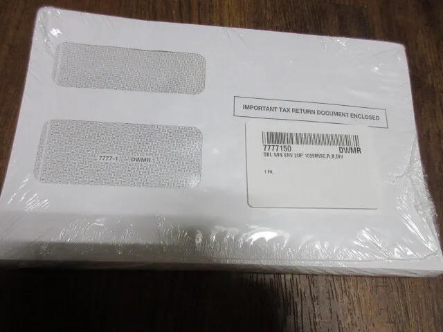 1099 MISC Tax Return Windowed Envelopes - 50 pack, new sealed - Next Day Ship