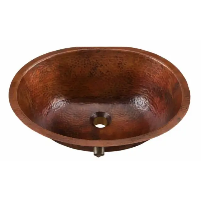 SINKOLOGY Undermount Bathroom Sinks 18Gauge CopperRust Resistant Aged Copper