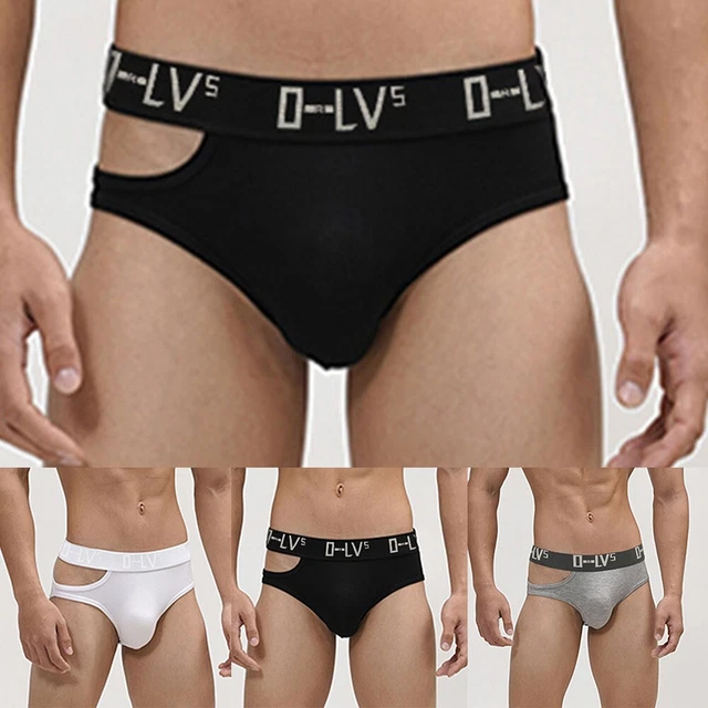 Underwear Elastic Waist Low Rise Panties Soft Solid Color U Convex Pouch