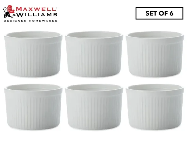 Set of 6 Maxwell & Williams White Basics Ramekin