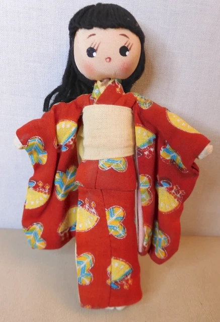 Vintage JAPANESE Traditional KIMONO Girl Mini DOLL CLOTH  Japan Retro!