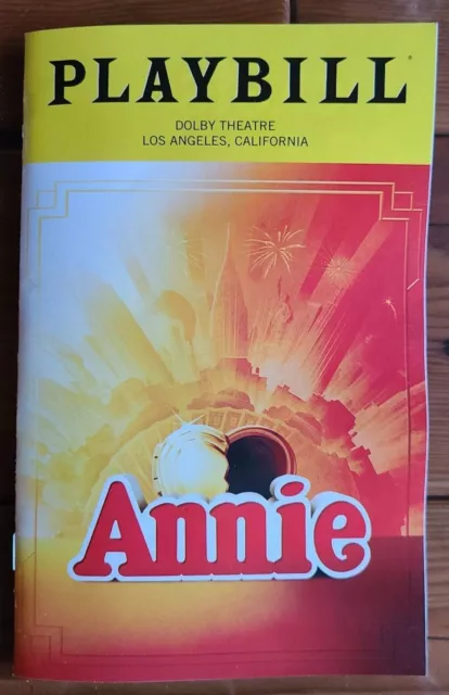 ANNIE 2022 - PLAYBILL - National Tour Los Angeles Hollywood Dolby Theatre