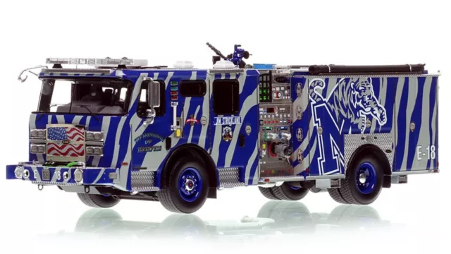 Fire Replicas 1/50 Memphis FD 2022 E-One Typhoon Engine 18 University Tigers New