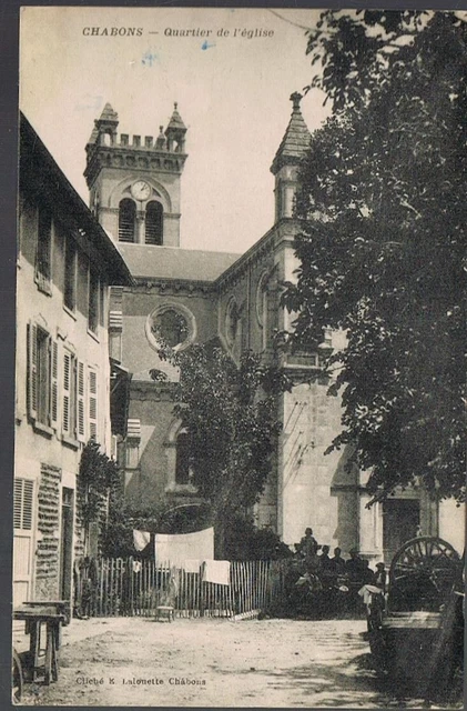 BIARRITZ 64 ÉGLISE Ste Eugénie CPA animée écrite à Mme BUFFARD Élysée
