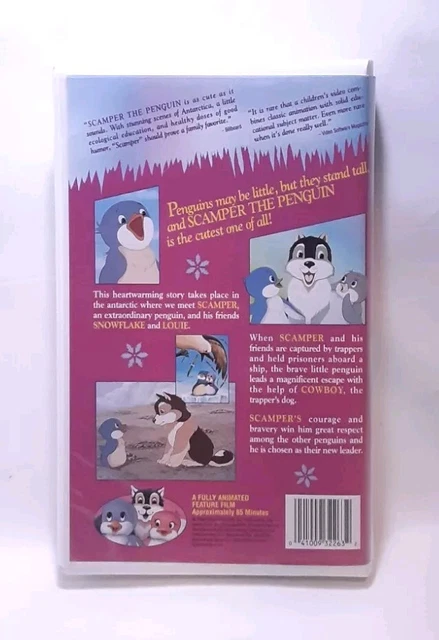 THE ADVENTURES OF Scamper The Penguin (1989) VHS Video Tape £8.55 ...