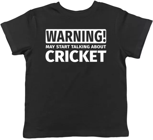 Warning May Start Talking about Cricket Childrens Kids T-Shirt
