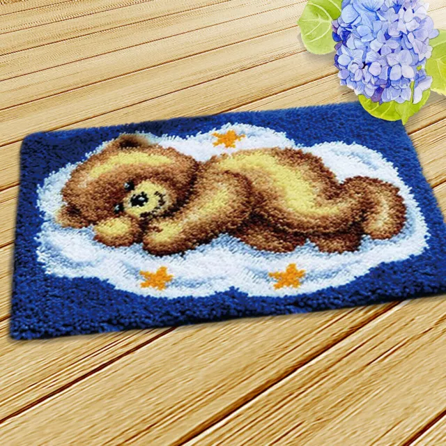 Knüpfteppich Formteppich für DIY Handarbeit Teppich mit schöne Bilder- 50 x 40cm