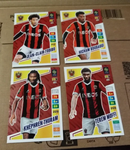 Panini  Adrenalyn  Ligue 1  2023 2024   OGC Nice  N°  233 235 239 243