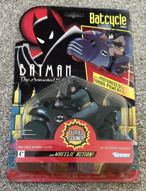 Vintage 1992 DC Comics Kenner Batcycle Batman the Animated Series Toy Unopened