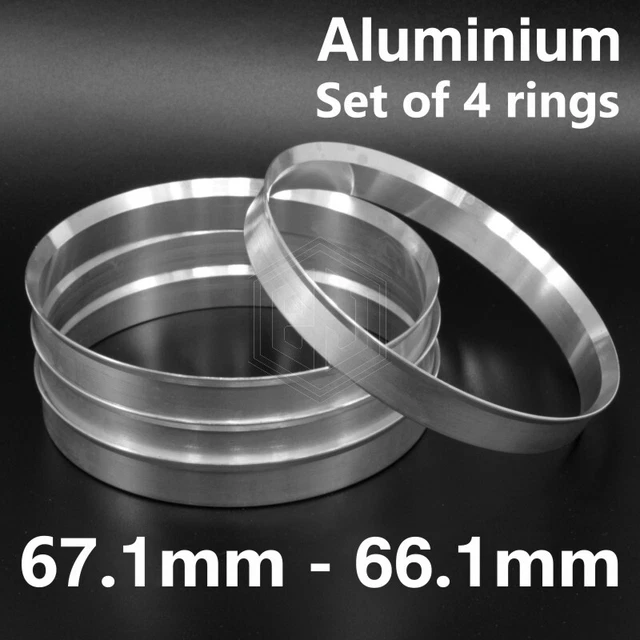 4 Hubcentric Spigot Rings 67.1mm To 57.1mm – For Audi A3 [8P] 2003-2012