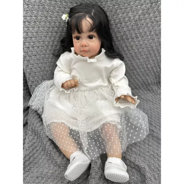 Bambole 24 pollici bambina rinata fatta a mano realistiche bambole neonato regali