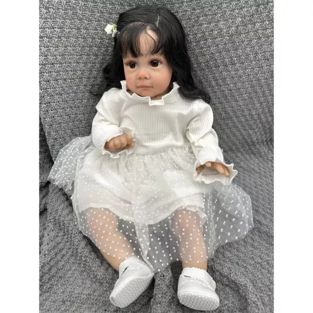 Handmade 24inches Toddler Girl Reborn Baby Dolls Lifelike Newborn Doll Gifts