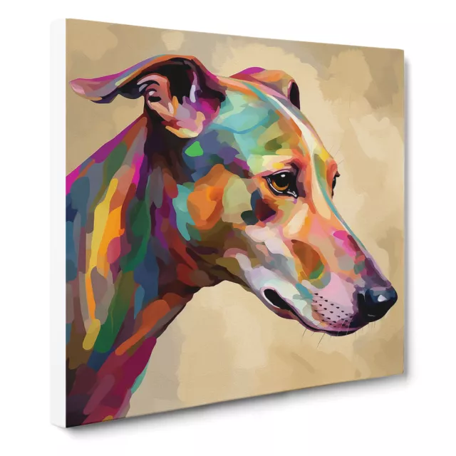Greyhound Dog Abstract Art No.1 Canvas Wall Art Print Framed Picture Home Decor