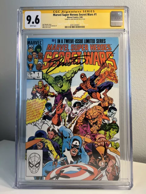 Marvel Super Heroes Secret Wars #1  (CGC SS 9.6) Signed  By Jim Shooter Newstand