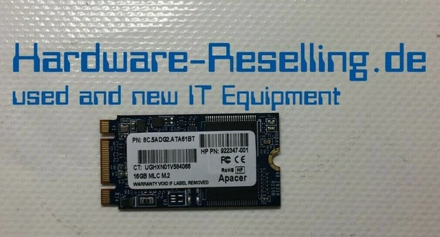 16 GB S-ATA SSD 1.8  4.6cm Disque Dur Apacer 8C.F1DD2.LR10B HP 689057-001#V3