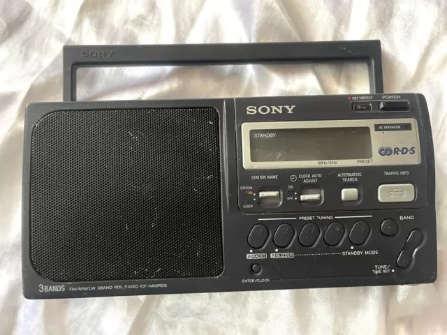 Sony ICF- M50RDS 3 band portable radio vintage