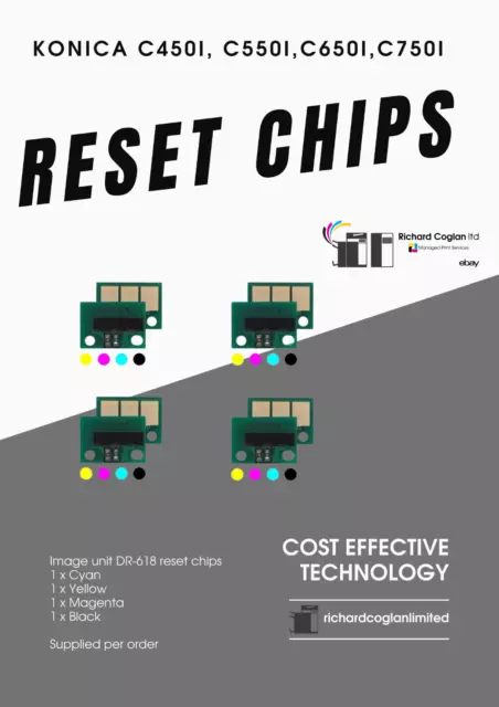 Drum Reset Chips Konica Minolta Bizhub C450i C550i C650i for ACV80/DR-618 Drums