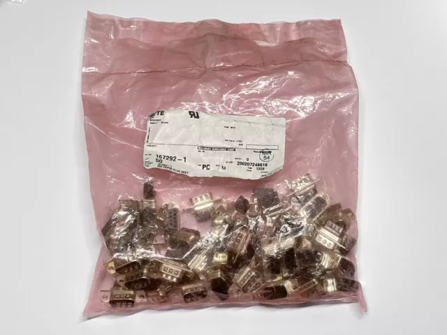 Bag of 50x TE AMP D Sub Plug Housing 9P HDP20 Plug Assy 167292-1 AMP-0-0167292-1