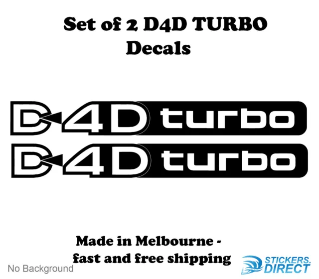 Toyota Prado D4D TURBO Set of 2 Premium Decals Land Cruiser 4WD  2 Sizes