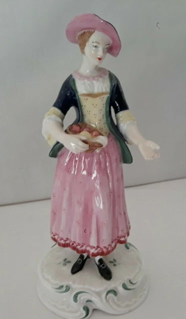 Spode Chelsea Figures No. 4 China Porcelain Figurine Mistress Vernon - fruit