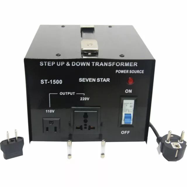 Seven Star ST1500 1500 Watt 110 220 Volt Converter 110v 220v Transformer 1500W