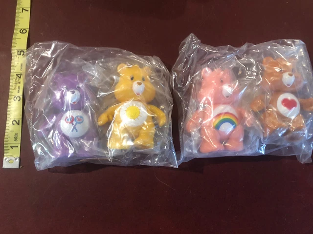 Vintage Care Bears Figures Lot of 4-TCFC Cake Toppers New In Package