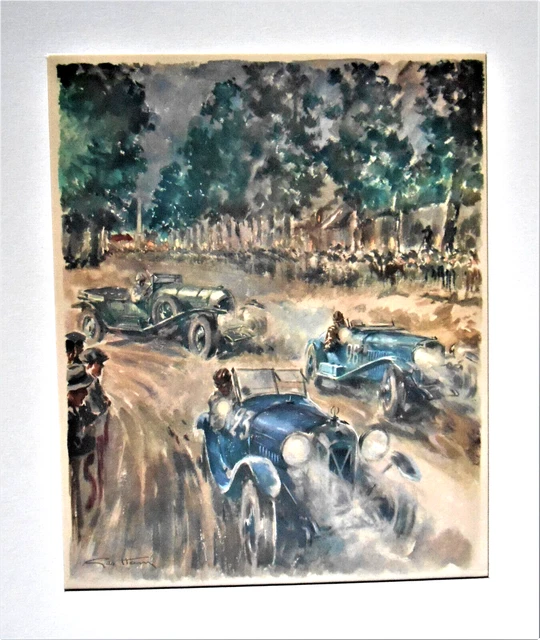 GEO HAM:Estampe Originale Ancienne-24 H du MANS.